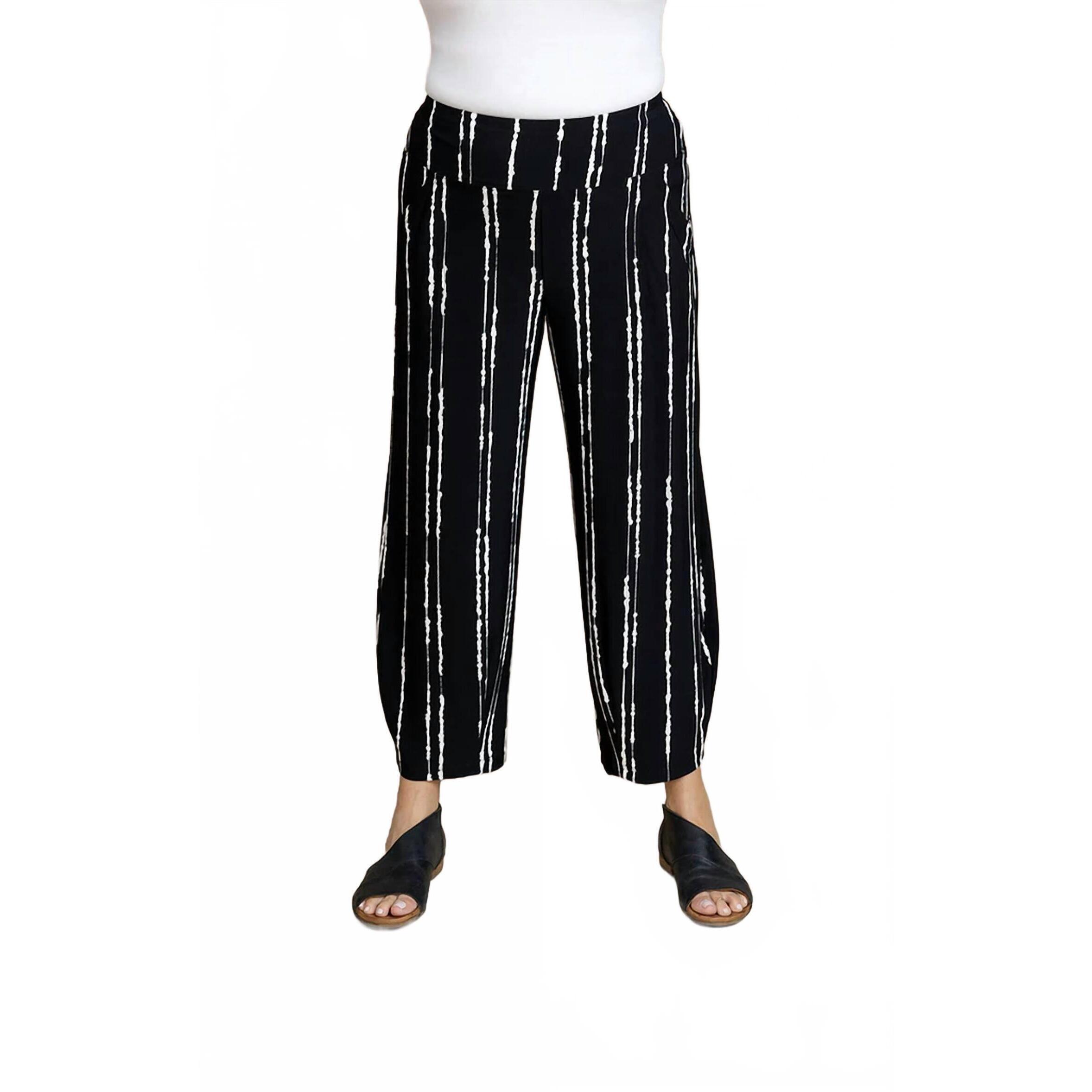 New Sympli Narrow Lantern Pant Print In Cecily Print